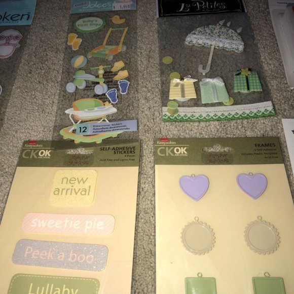 Baby Infant Scrapbooking Embellishments and Sticker Lot - Picture 5 of 7